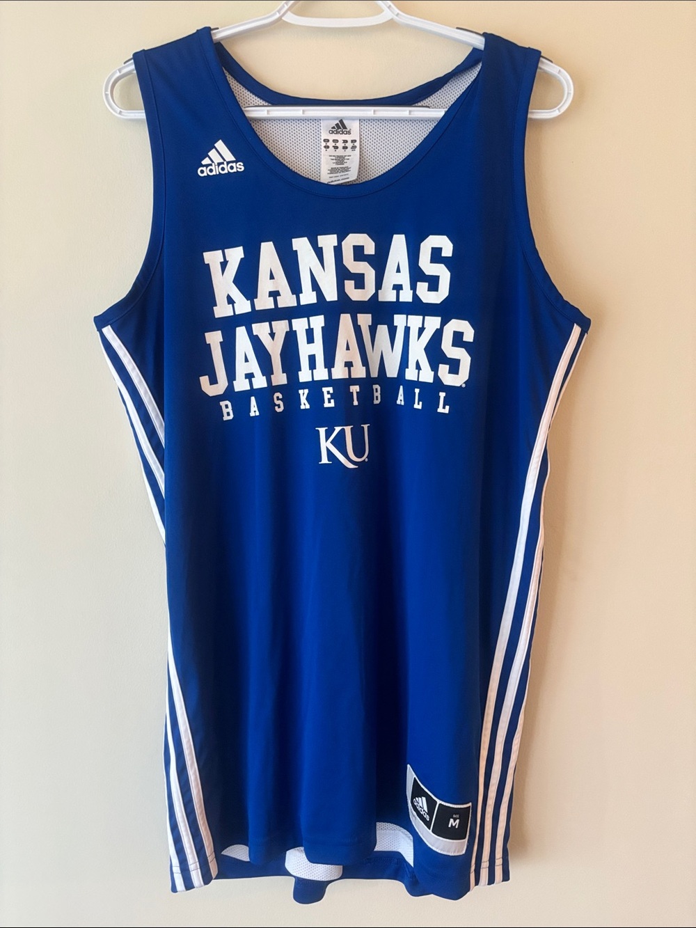 adidas Blue Kansas Jayhawks Reversible Basketball Jersey